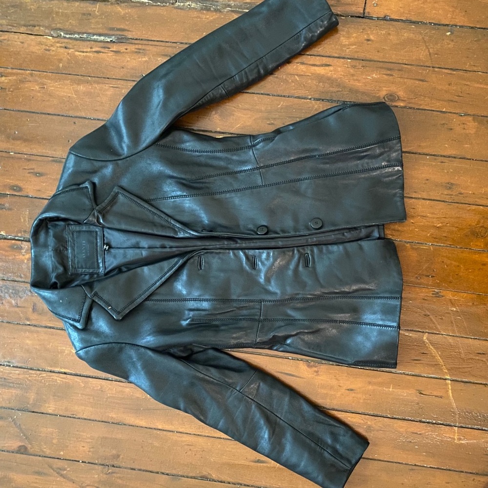 Avanti black leather jacket (small)